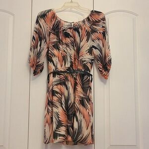 ELIZA J Women's Polyester Chiffon Fully Lined Elastic Waist Dress Size 1…